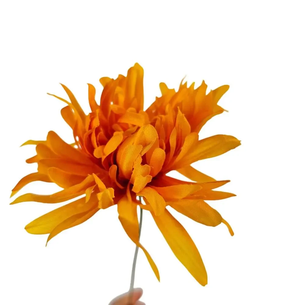 Artificial Fall Silk Flower Stems 41pc Orange Yellow Rust Mum Daisy Floral Decor